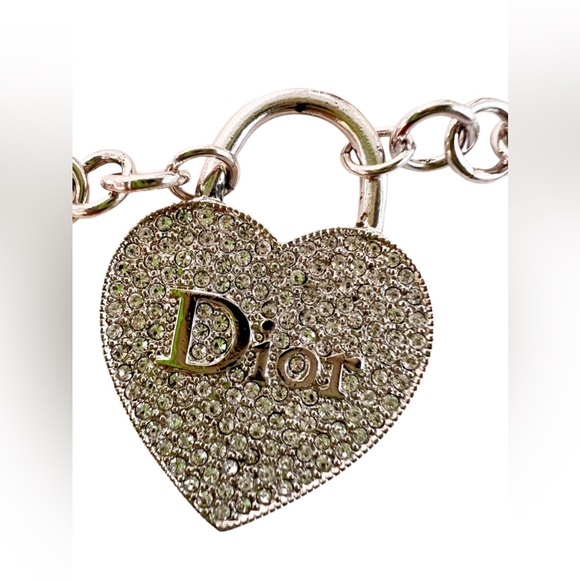 Christian Dior Heart Lock and Keys Charm Long Necklace - Picture 9 of 13